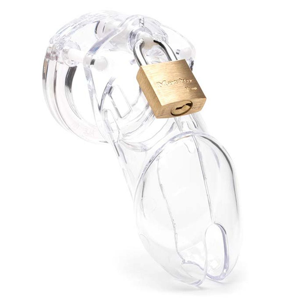 CB-6000 Chastity Cock Cage Kit - Clear 3.25 Inch Cock Cage Kit